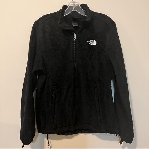 The North Face Size Large Black Fuzzy Zip-Up Jacket - Picture 1 of 6